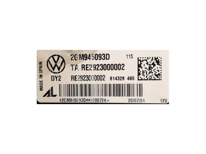 PILOTO TRASERO CENTRAL VOLKSWAGEN T-CROSS 2025