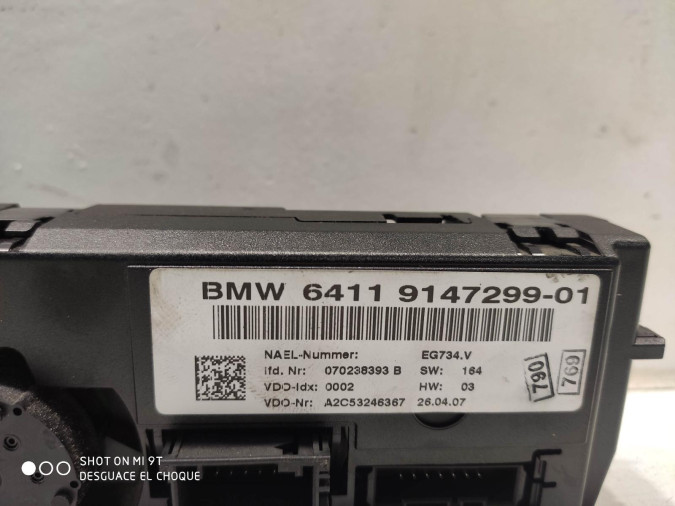 MANDO CLIMATIZACION BMW SERIE 1 2007