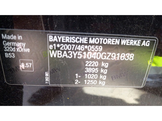 ELEVALUNAS DELANTERO IZQUIERDO BMW 320D 2016