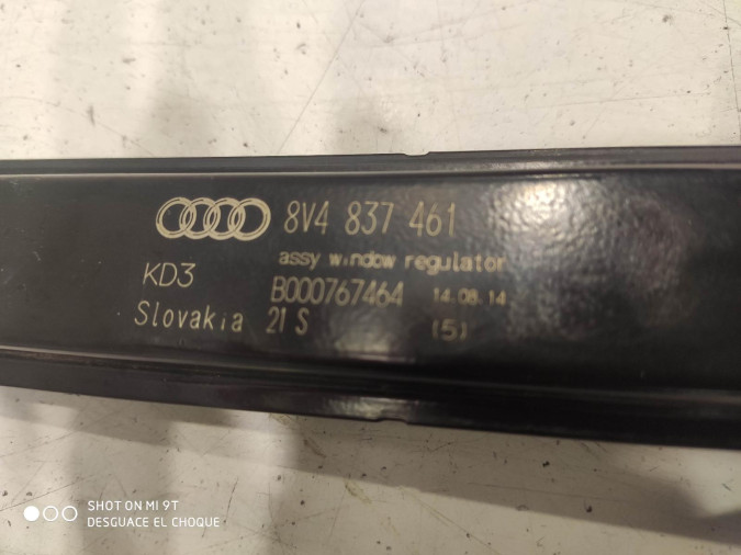 ELEVALUNAS DELANTERO IZQUIERDO AUDI A3 2015