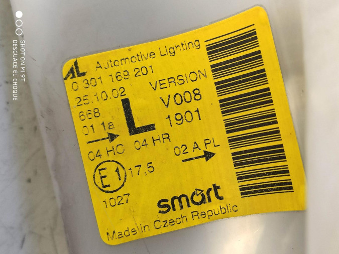 FARO DELANTERO IZQUIERDO SMART SMART 2003