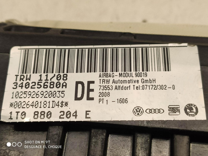 AIRBAG DELANTERO DERECHO OPEL CORSA 2008
