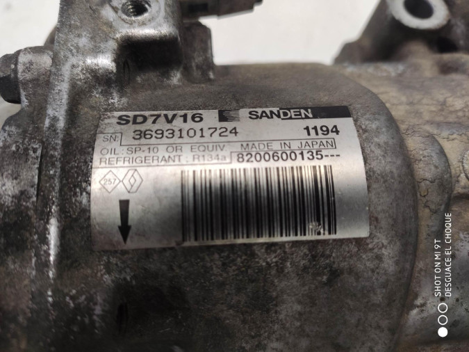 COMPRESOR AIRE ACONDICIONADO DACIA LOGAN 2008