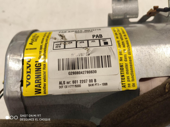 AIRBAG DELANTERO DERECHO CITROEN C6 2004
