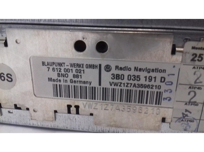 sistema navegacion gps VOLKSWAGEN PASSAT 2003