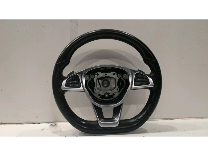 VOLANTE MERCEDES CLASE A NEGRO / COSTURAS ROJAS 2015