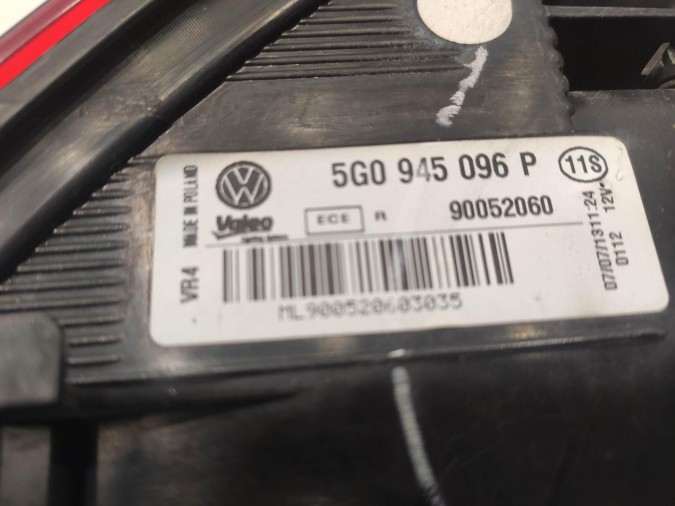 PILOTO TRASERO DERECHO EXTERIOR VOLKSWAGEN GOLF 2013