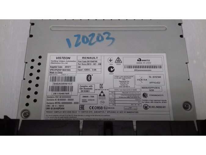 RADIO CD RENAULT CLIO 2017