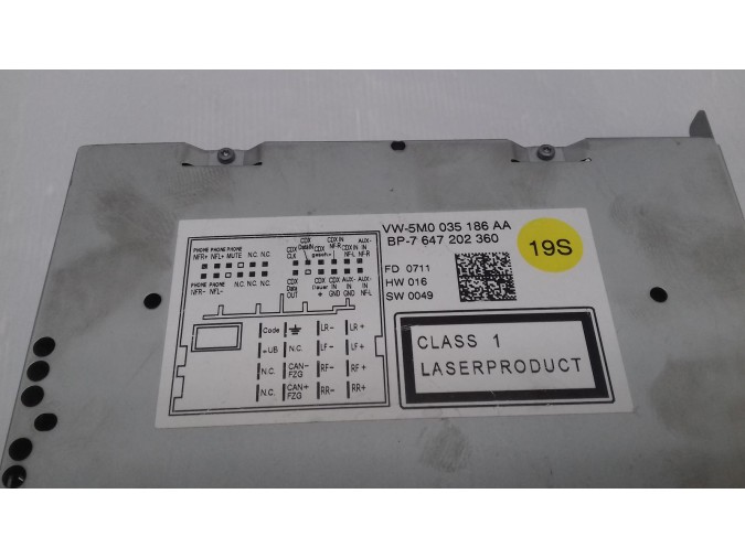 RADIO CD VOLKSWAGEN GOLF PLUS 2010