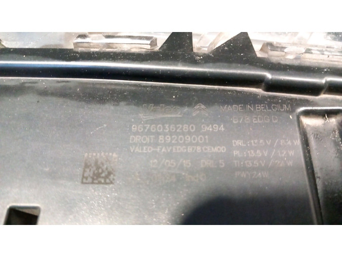 LUZ DIURNA DERECHA DELANTERA CITROEN C4 PICASSO 2015