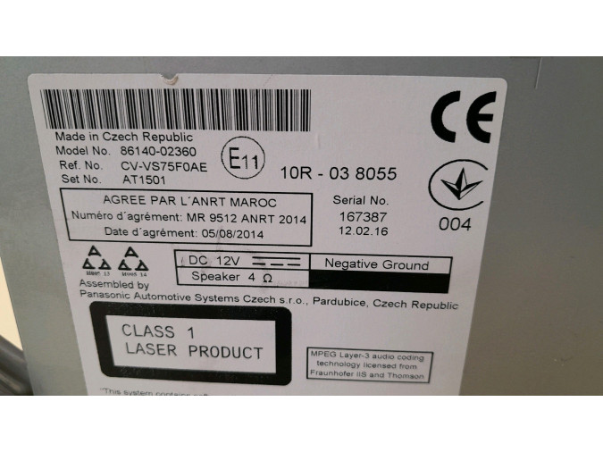 PANTALLA MULTIFUNCION TOYOTA AURIS 2016