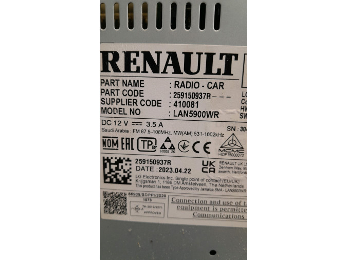 SISTEMA DE AUDIO DACIA DUSTER 2023