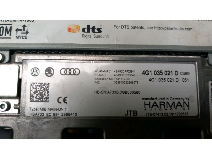 MODULO DE RADIO AUDI A7 2012