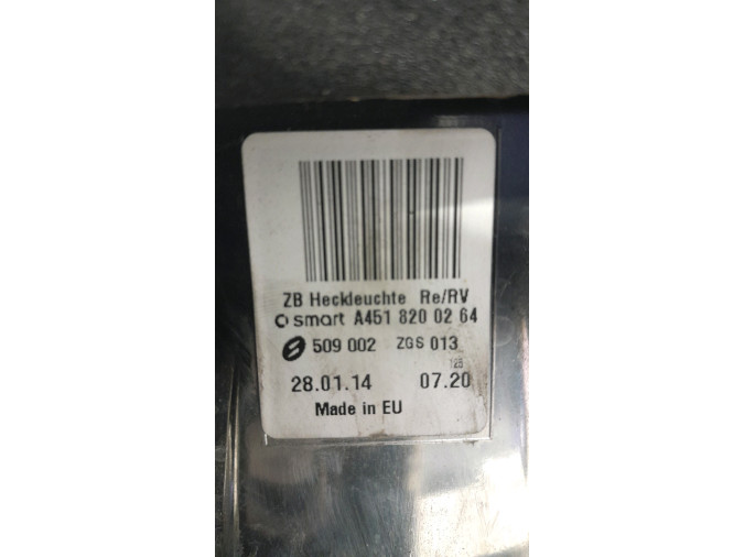 PILOTO TRASERO DERECHO SMART FORTWO COUPE 2014