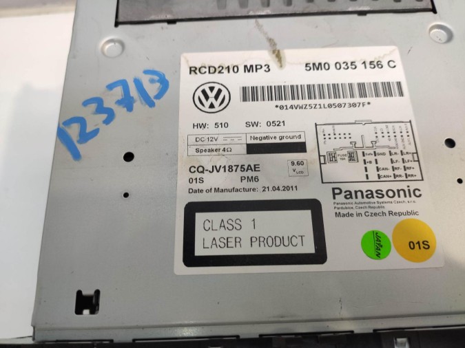 RADIO CD VOLKSWAGEN POLO 2011