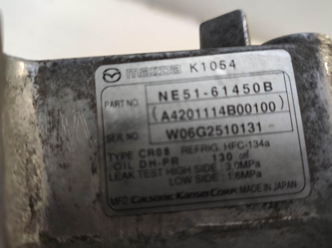 COMPRESOR AIRE ACONDICIONADO MAZDA MX5 2006