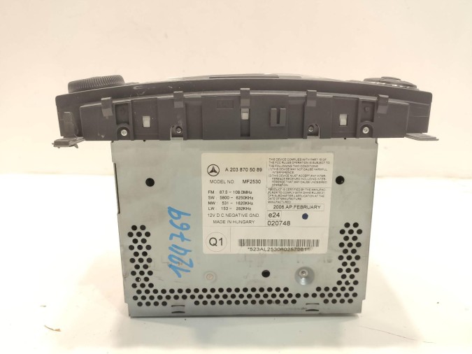 Radio CD MERCEDES C CLASS 2006