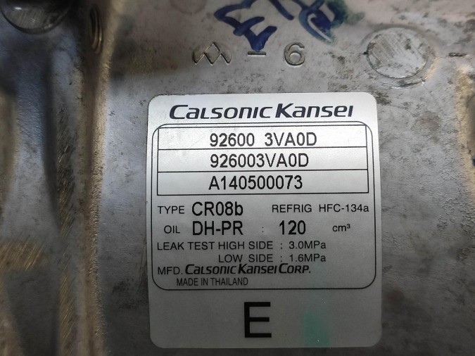 COMPRESOR AIRE ACONDICIONADO NISSAN MICRA 2015
