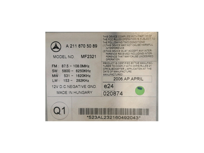 Autorradio MERCEDES CLS 350 2006