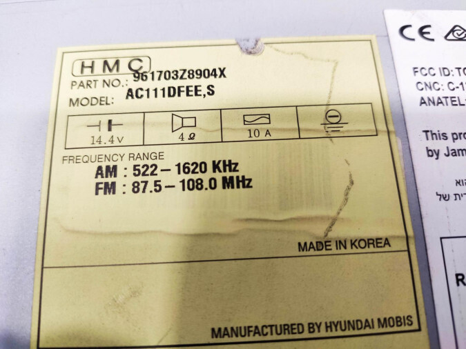 Radio CD HYUNDAI I40 2017