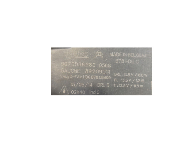 LUZ DIURNA DELANTERA IZQUIERDA CITROEN C4 2014