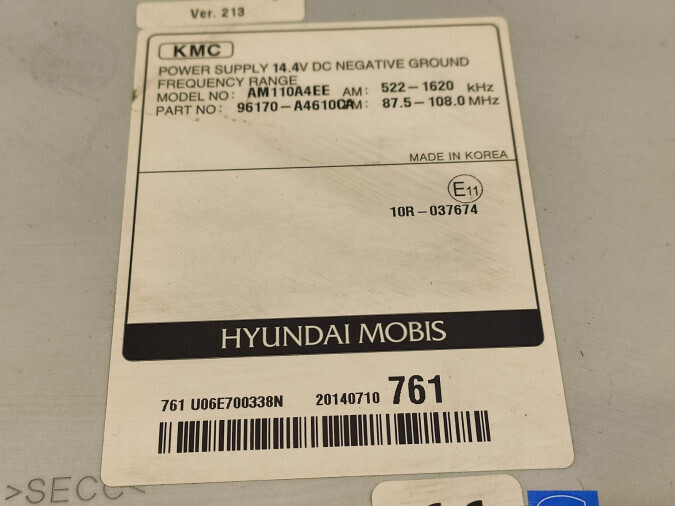 Radio CD KIA CARENS 2014