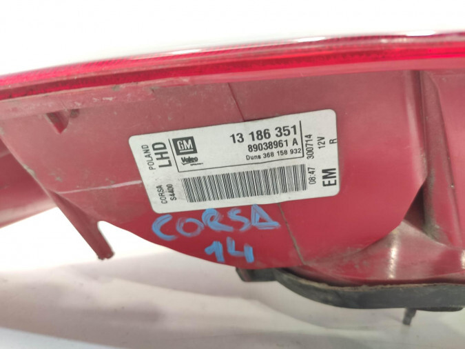 PILOTO TRASERO DERECHO OPEL CORSA 2006