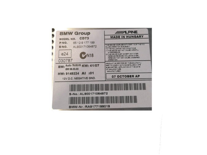 RADIO CD BMW 330D 2007