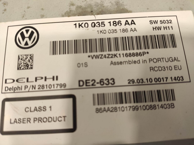 RADIO CD VOLKSWAGEN GOLF 2010